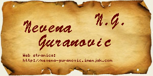 Nevena Guranović vizit kartica